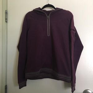 Patagonia hooded quarter zip pullover fleece